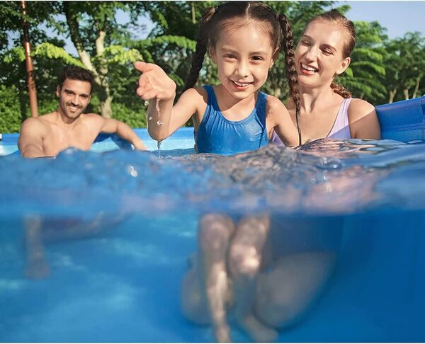 Piscine Hors Sol/Cadre Piscine 1m 1.5m 2m 2.5m 3m 4m 5m 6m 7m 8m 9m 10m Diamètre Piscine Ronde Hors Sol, Gonflable Profonde 60 80 100 120cm Piscine À Cadre Extra Large/Piscines Encadrées (Color :