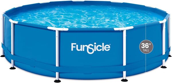 FUNSICLE Piscine Tubulaire Ronde Ø3,66m x 91cm