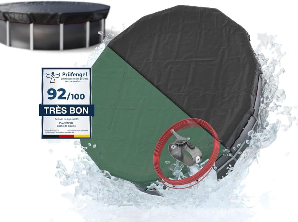 Test : bâche piscine ronde Planenfux ø610 cm résistante et solaire