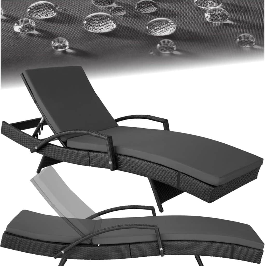 Test chaise longue TecTake : relaxation en extérieur