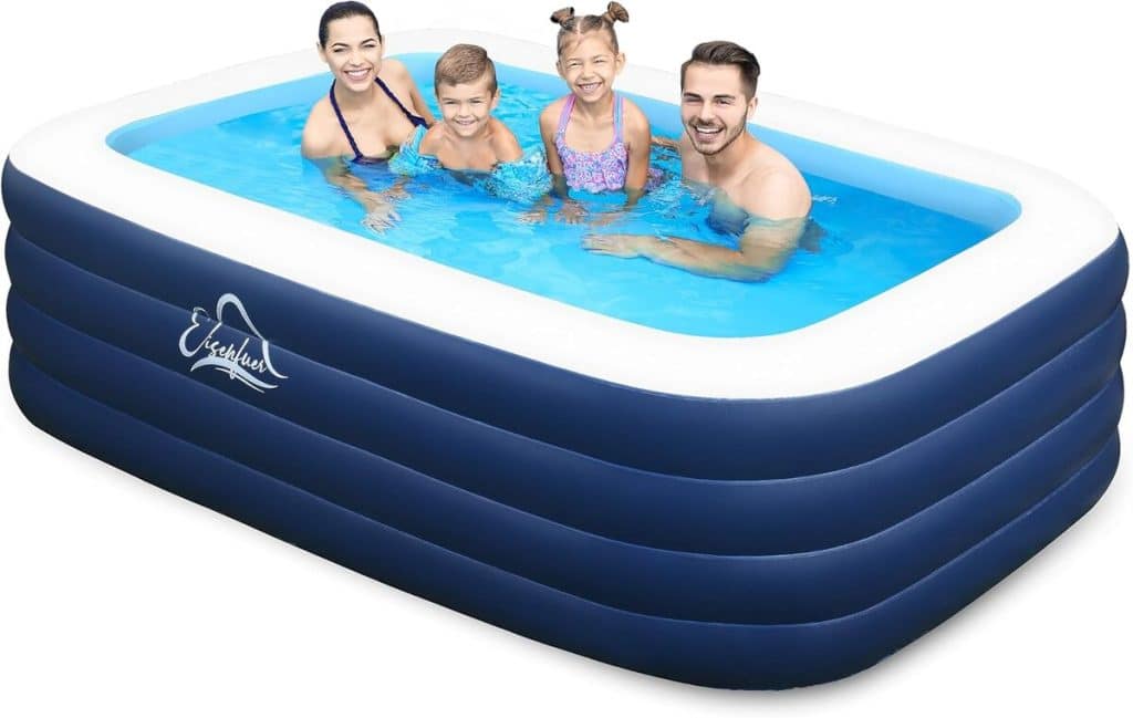 Test de la piscine gonflable avec 4 chambres à air