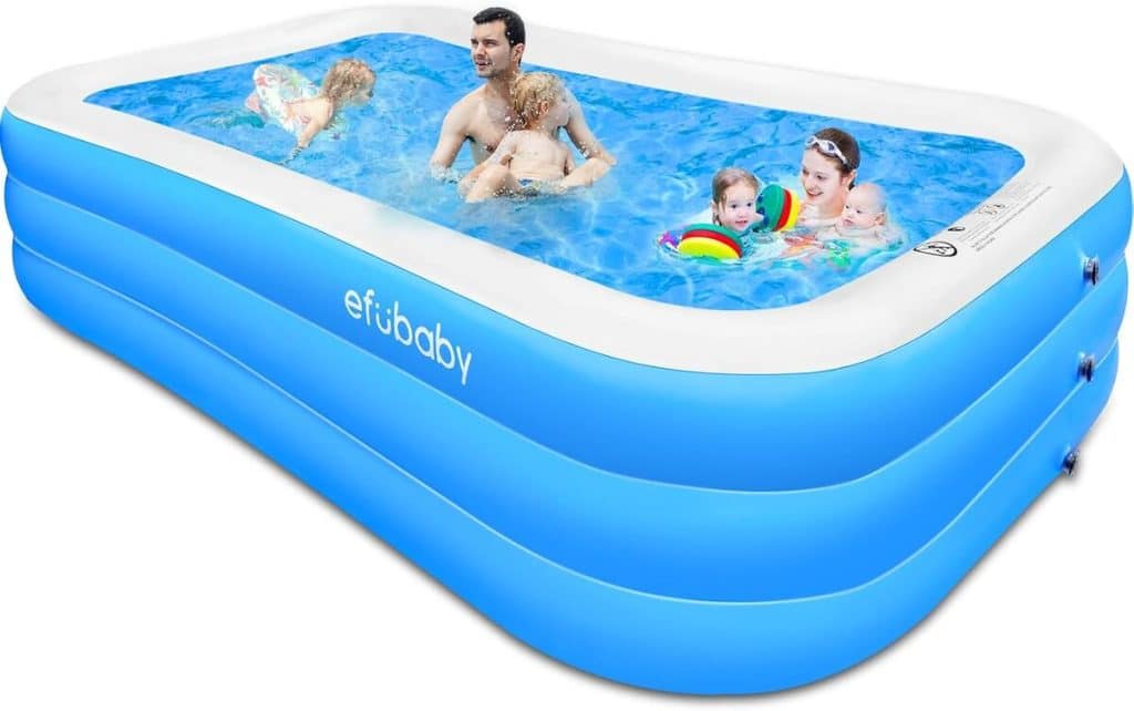 Test de la piscine gonflable efubaby 304, 8 x 182, 9 x 55, 9 cm : idéale pour la famille