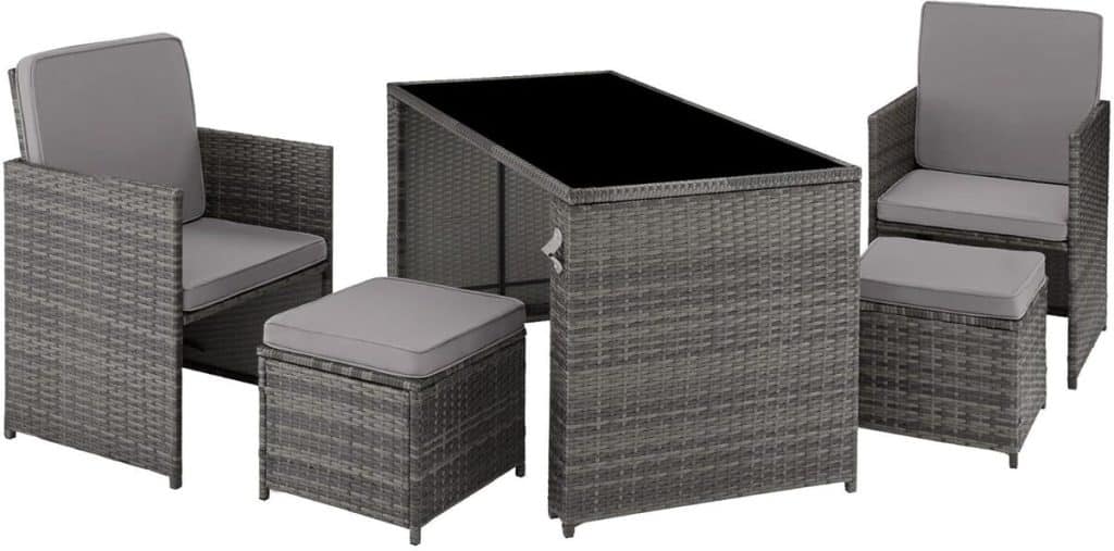 Test de l'ensemble salon de jardin TecTake® 4 places en poly rotin