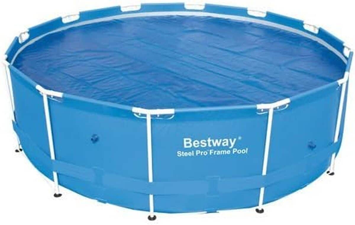 Test du couvre-lit solaire pour piscine ronde Ø 5, 5 m : efficacité et robustesse