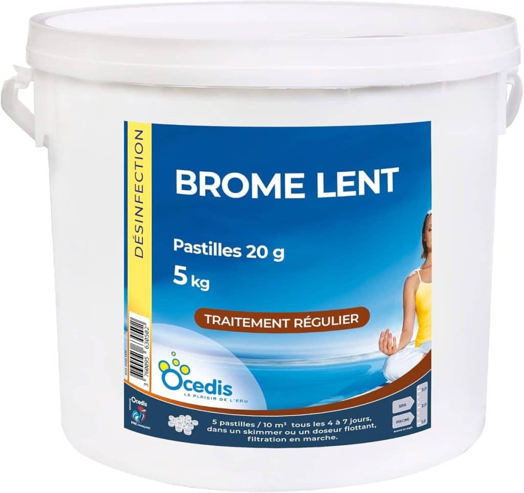 Test : pastilles Brome Lent OCEDIS 20g pour piscine - 5kg