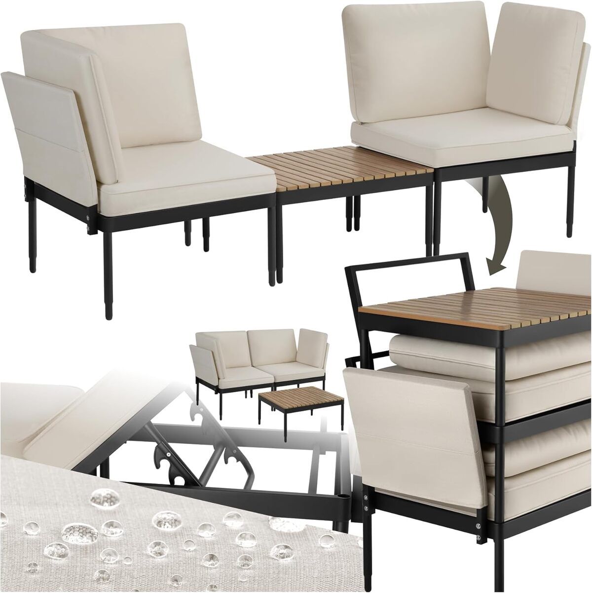 Test : salon de jardin modulable TecTake 5 en 1