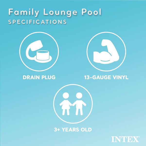 Intex 57190EP B01E0W4L58 Family Lounge Pool, 6x20x20, Blue