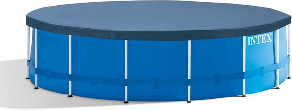 Intex kit piscinette Metal Frame Ronde Tubulaire (ø) 4,57 x (h) 1,22m