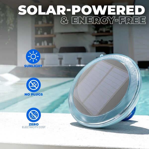 XtremepowerUS Clarificateur solaire pour piscine - Réduit le chlore jusqu'à 30 000 gallons - Purificateur d'eau trouble