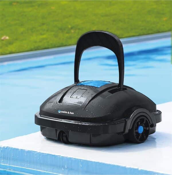 Swim & Fun - Robot Piscine Marino : Nettoyage de Piscine sans Effort au Design Intelligent. Système de Filtration Rapide & Utilisation Facile. Découvrez la Piscine Claire en appuyant sur Un Bouton  !