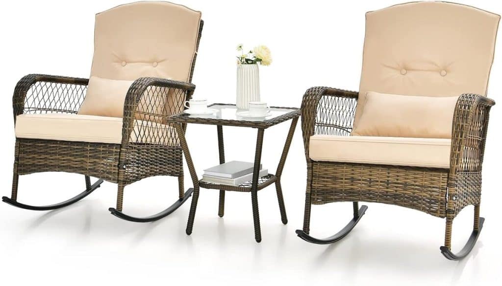 Avis : ensemble de jardin Giantex 2 personnes en rotin