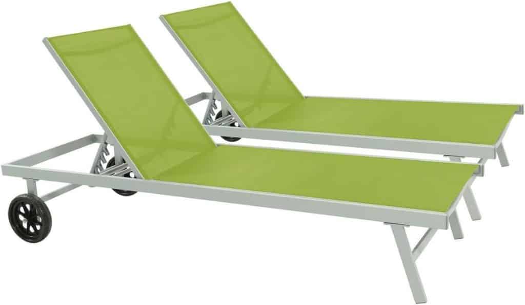 Test bain de soleil Bella Phoenix vert - lot de 2