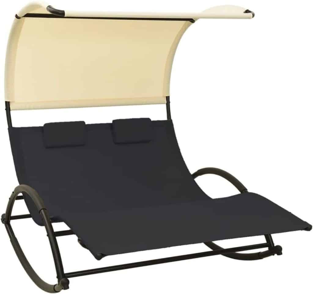 Test : chaise longue double vidaXL avec auvent