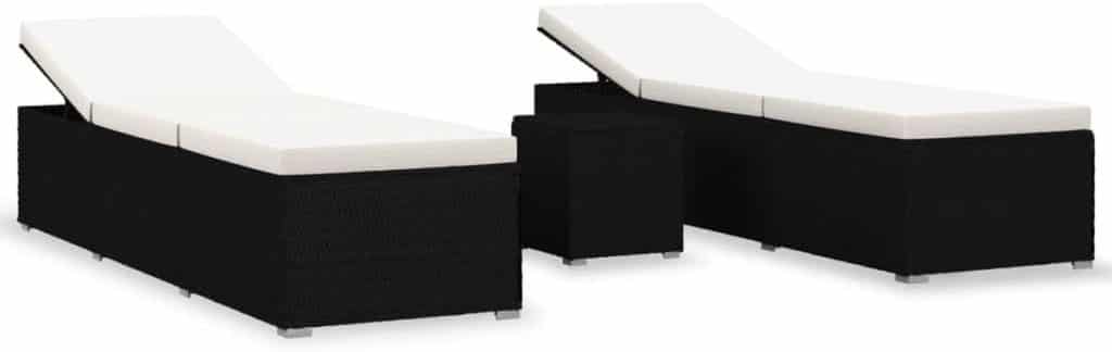 Test : chaises longues vidaXL en résine tressée noire