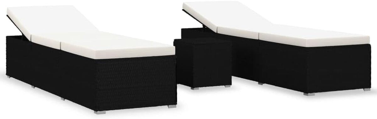 Test : chaises longues vidaXL en résine tressée noire