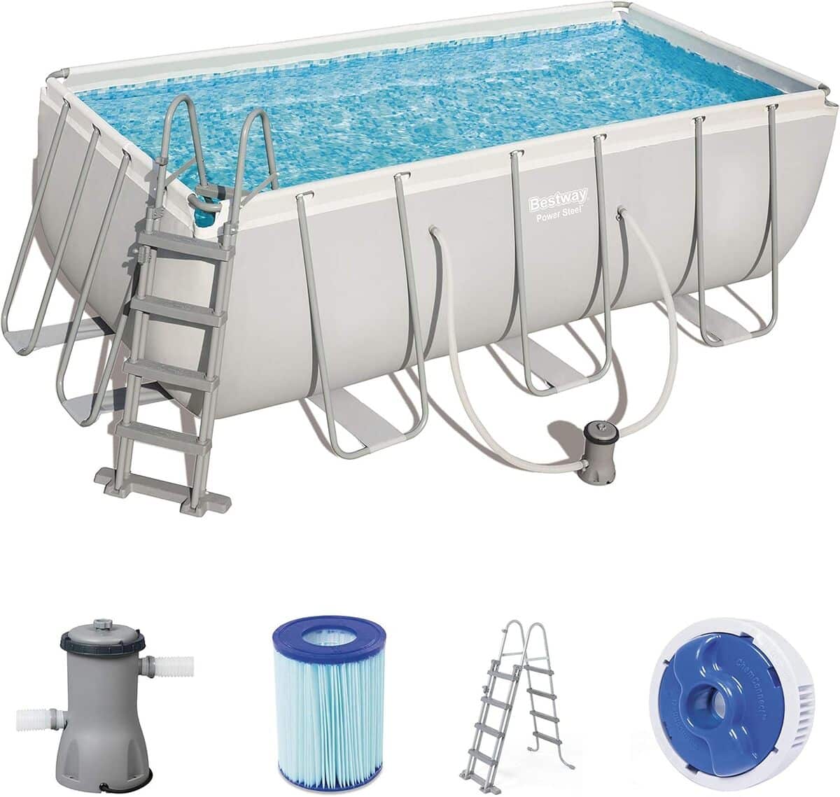 Test de la piscine Bestway acier et pompe 412x201x122 cm