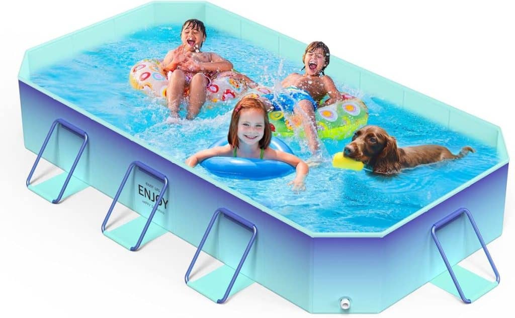 Test de la piscine pliable MoKo bleu glaciaire 100