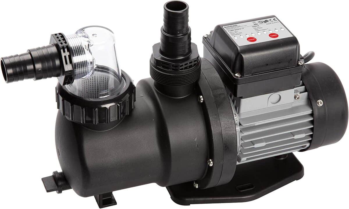 Test de la pompe de filtration auto-amorçante Steinbach SPS 75-1T avec minuteur