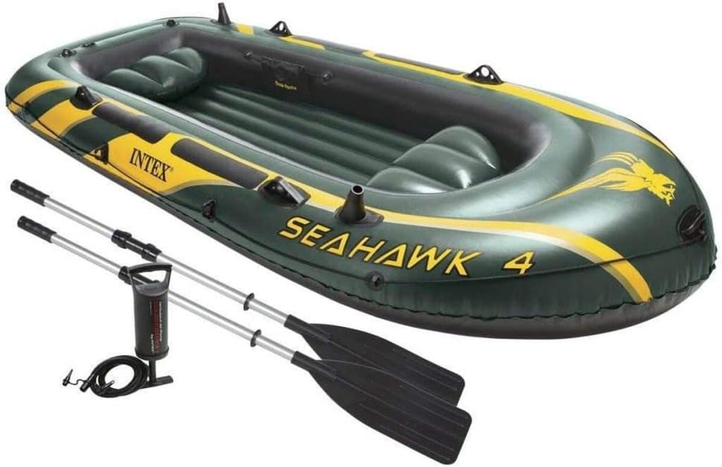 Test du bateau 4 places Seahawk 4 d'intex : rames et gonfleur inclus