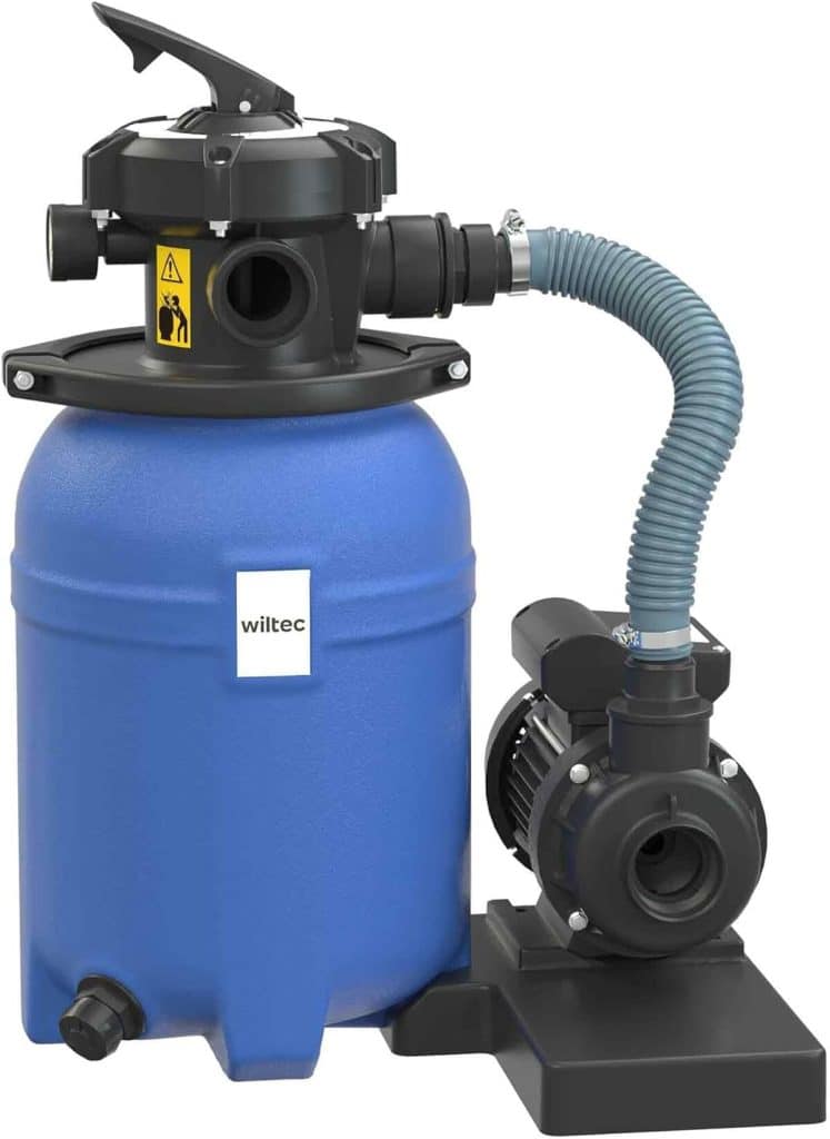 Test du filtre à sable WilTec 250 W pour piscine hors-sol