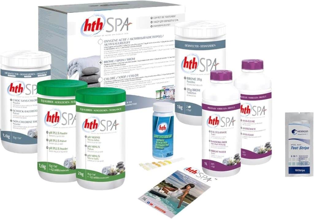 Test du kit complet HTH Spa au brome : entretien et désinfection sans chlore