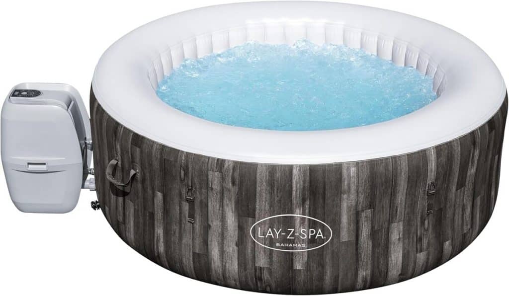 Test du spa gonflable Lay-Z-Spa Bahamas Airjet motif bois