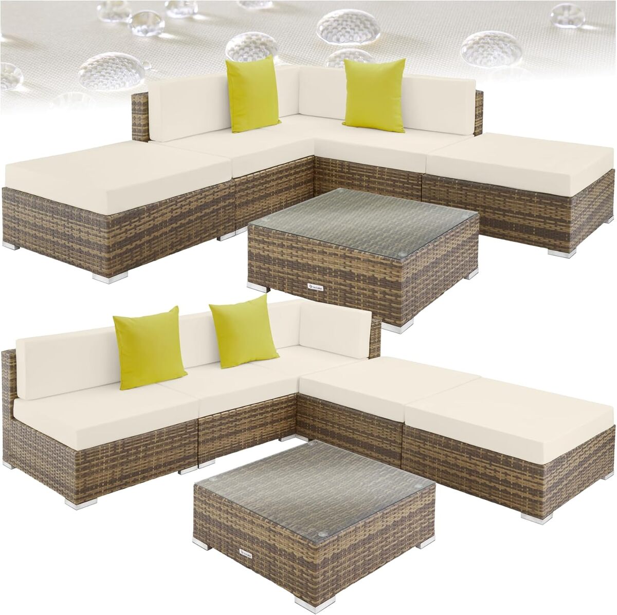 Test : ensemble salon de jardin TecTake® XXL en poly rotin modulable
