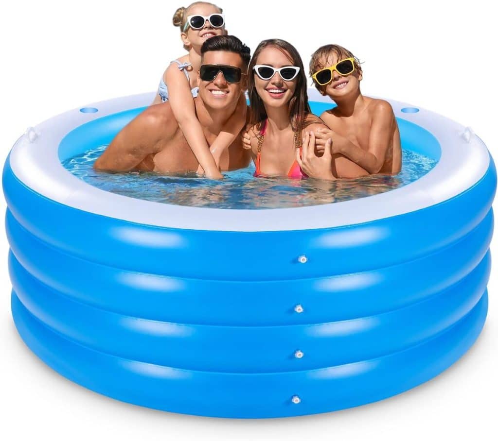 Test piscine gonflable 4 niveaux avec sièges 183x68 cm