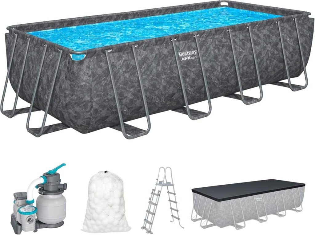 Test : piscine hors sol Bestway APX 365-549 cm, le choix pratique en gris foncé