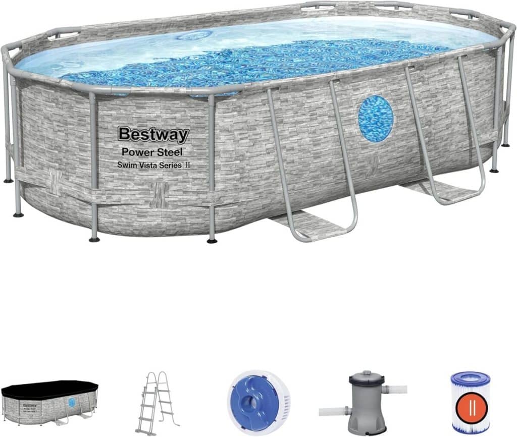 Test : piscine ovale Power Steel Swim Vista de Bestway 427x250x100cm