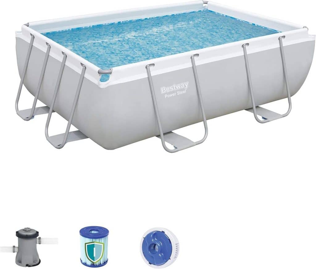 Test : piscine rectangulaire Bestway avec cadre acier et pompe