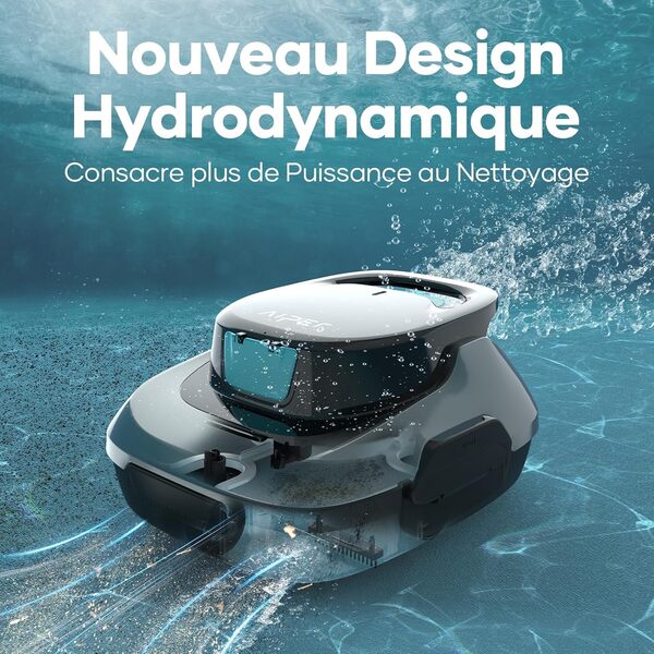AIPER Scuba SE Robot Piscine, Aspirateur Piscine sans Fil, 90 Minutes de Nettoyage, Stationnement Automatique, Nettoyeur de Piscine Compact et Léger, Idéal pour Les Piscines Hors Sol 80㎡ (Améliorée)