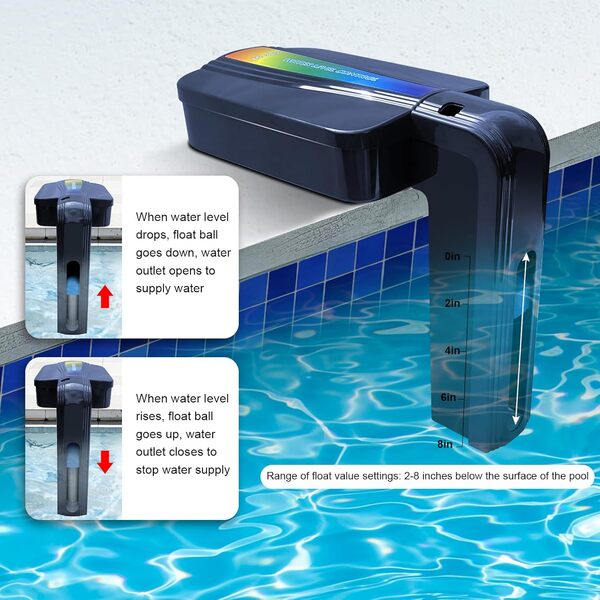 LC3001 – Nouveau modèle de remplissage automatique de piscine, remplissage automatique de piscine, niveleur d'eau automatique de piscine, LC3001 – Bleu marine