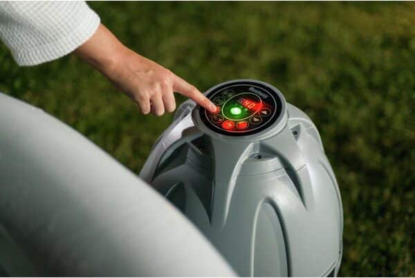 Bestway Lay-Z-Spa Bali 669L Bain à remous à jet d'air 81 LED rond Gris