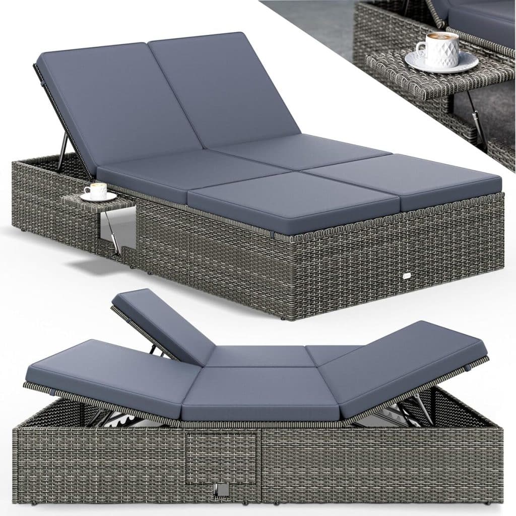Test : chaise longue double Casaria® 2 places en polyrotin