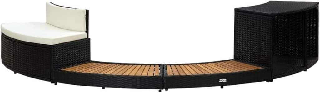 Test du cadre de spa vidaXL en résine tressée et bois d'acacia noir