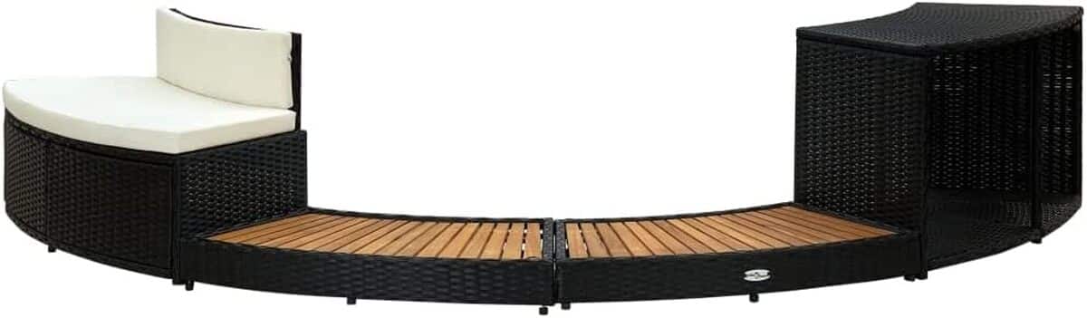 Test du cadre de spa vidaXL en résine tressée et bois d'acacia noir