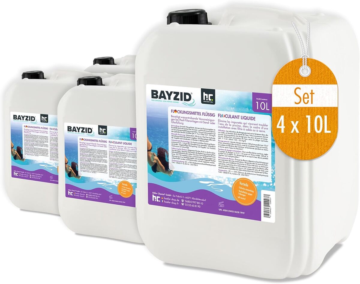 Test: floculant liquide Höfer Chemie BAYZID pour piscine