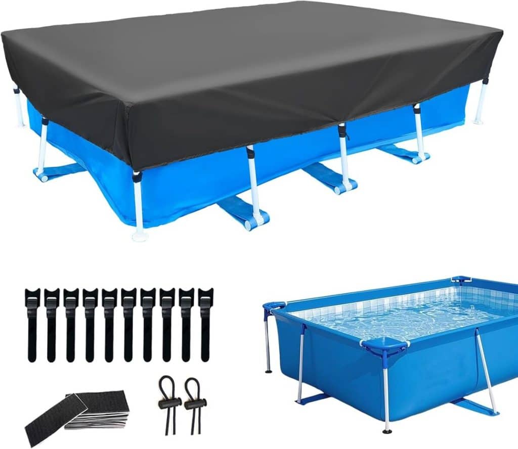 Test : housse de piscine 357 x 210 cm imperméable