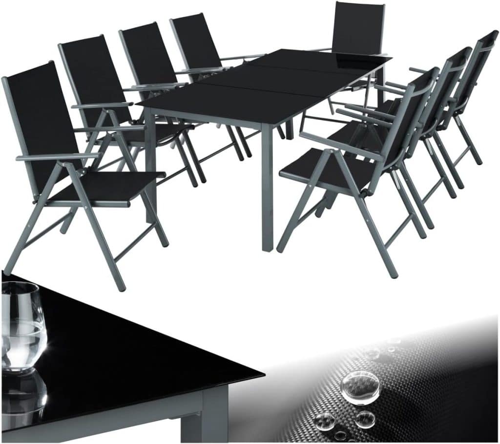 Test : salon de jardin TecTake® en aluminium avec fauteuils inclinables