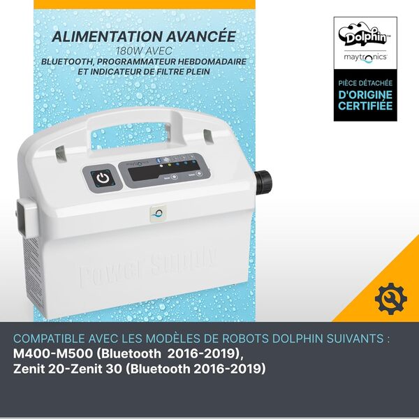 Dolphin Pièce détachée certifiée Alimentation Dyn Bluetooth - Référence 9995679-ASSY