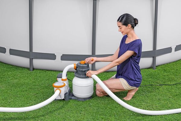 Filtre à sable Bestway 5,678 m3/h, pompe 230 W 220-240V, préfiltre, diffuseur Chemconnect™