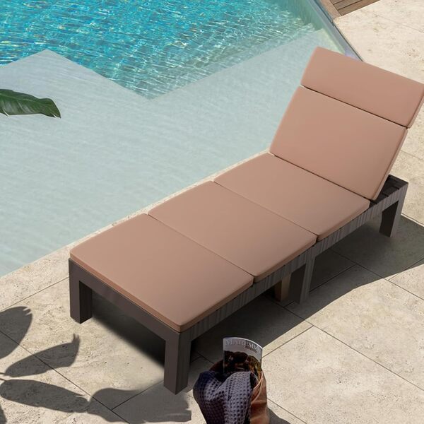 luxirest Lot de 2 Bain de Soleil Chaise Longue Jardin Exterieur - Dossier réglable - avec Coussin