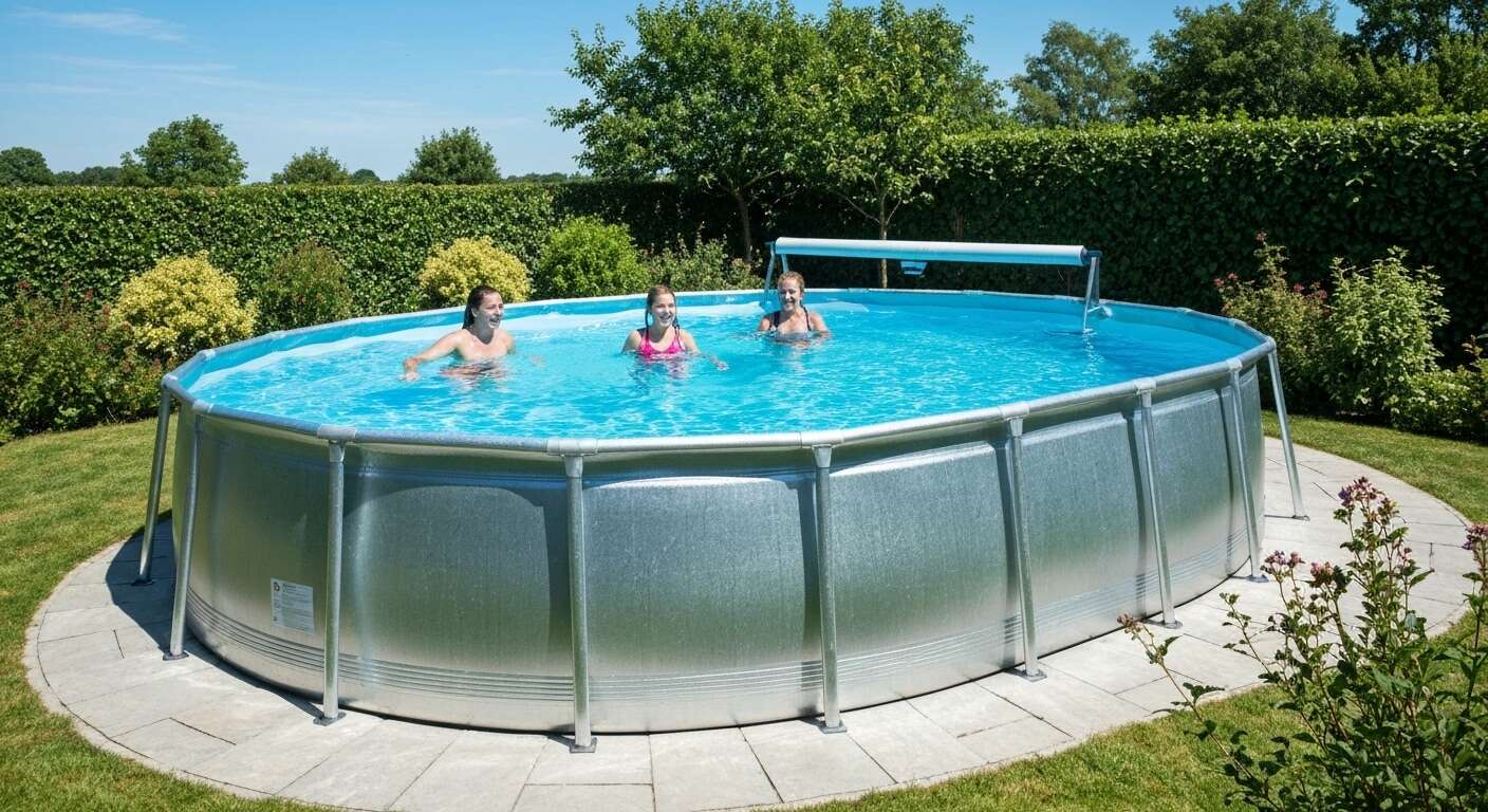 Qu'est-ce qu'une piscine semi-enterr&eacute;e en acier galvanis&eacute; ?