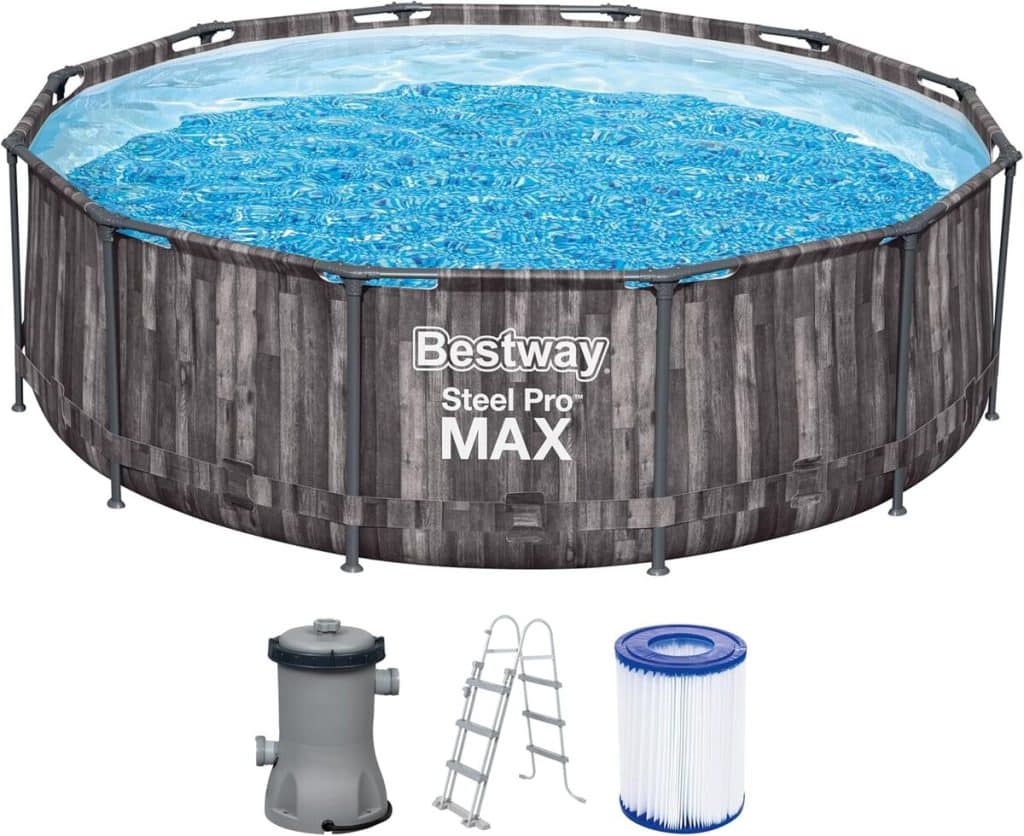 Test Bestway FORNOR 56141 : piscine effet bois avec filtre bombe