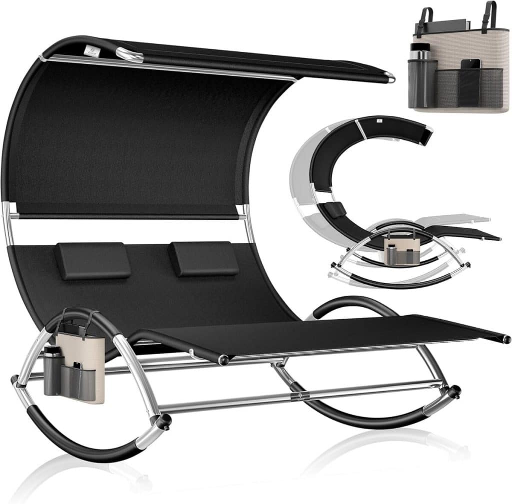 Test chaise longue double KESSER : relaxation à deux en extérieur