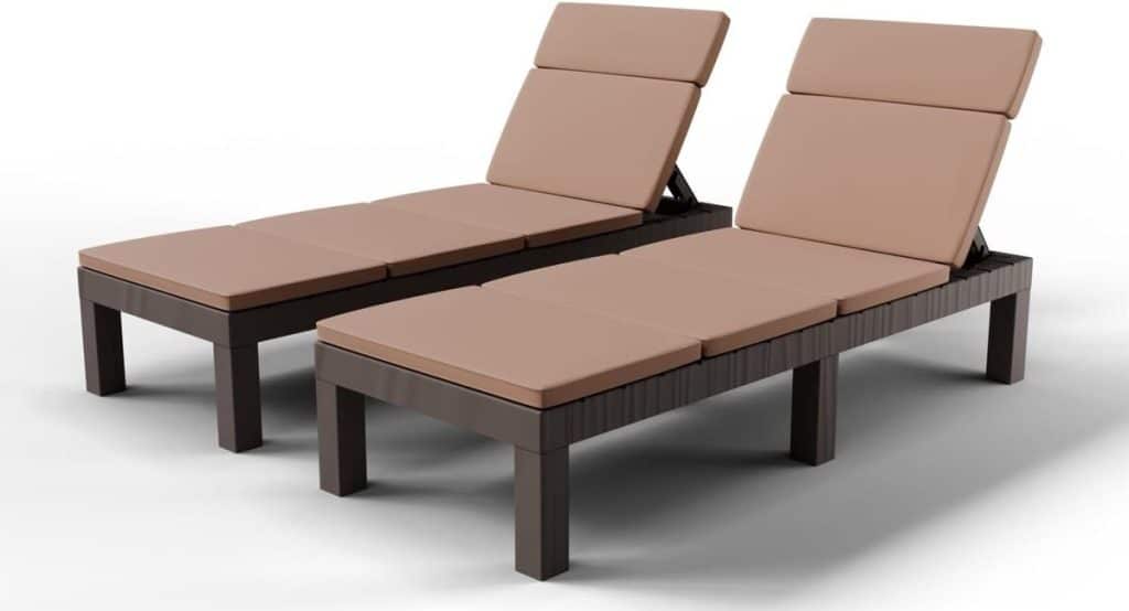 Test : chaises longues Luxirest pour jardin avec coussin