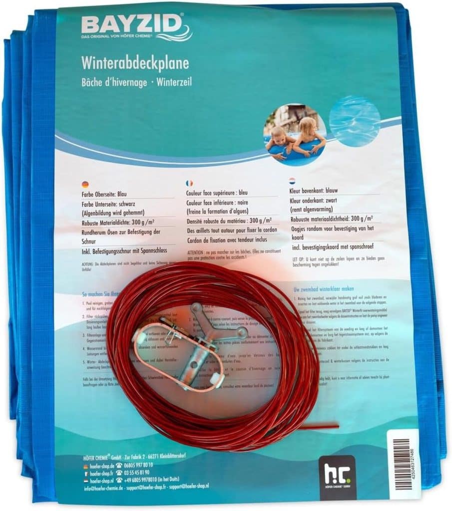 Test de la bâche de piscine robuste pour toutes saisons