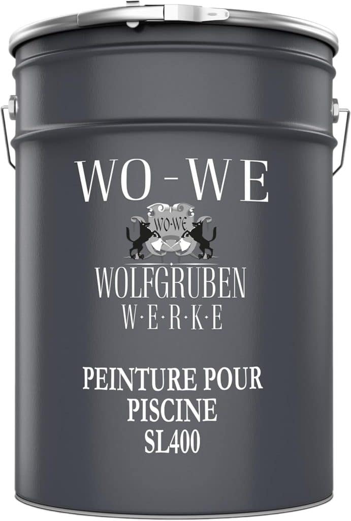 Test de la peinture WO-WE SL400 : étanchéité piscine en bleu clair