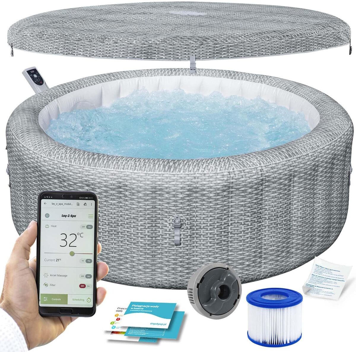 Test du Bali MaxHold EnergySense UltraFit Smart AirJet 6 : spa gonflable performant